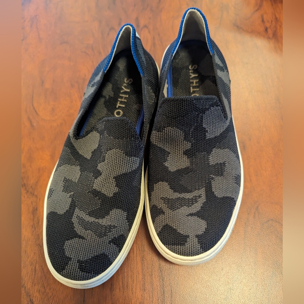 Rothy’s Grey Camouflage slip on sneakers